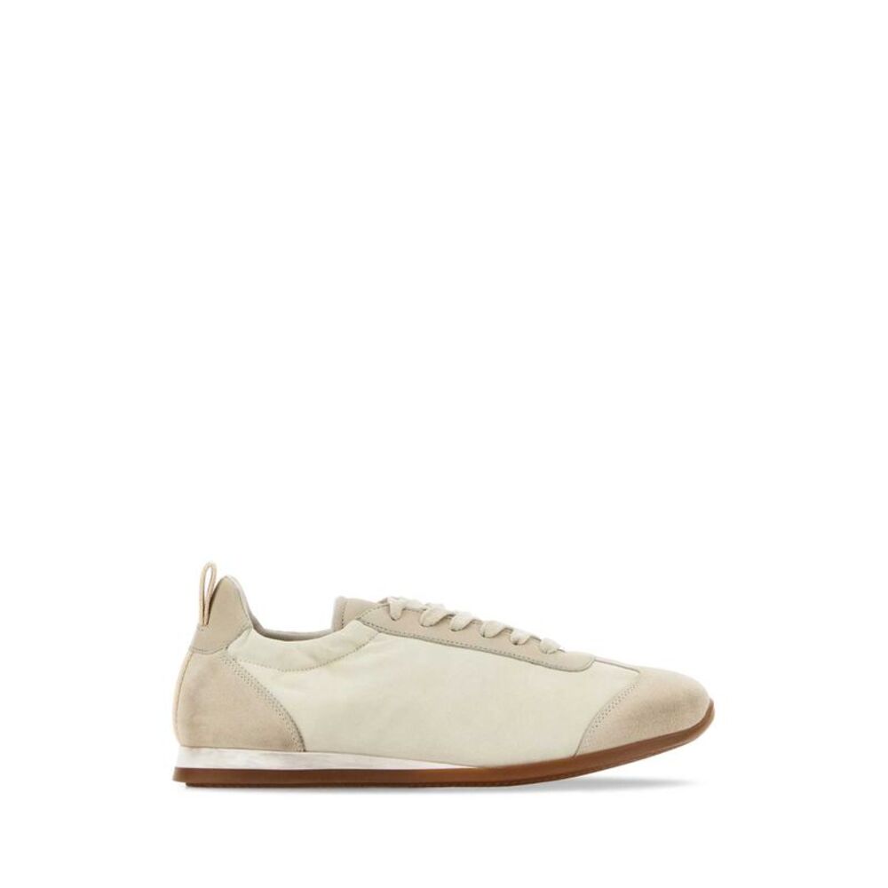Uma Wang Women Ivory Canvas And Suede Sneakers